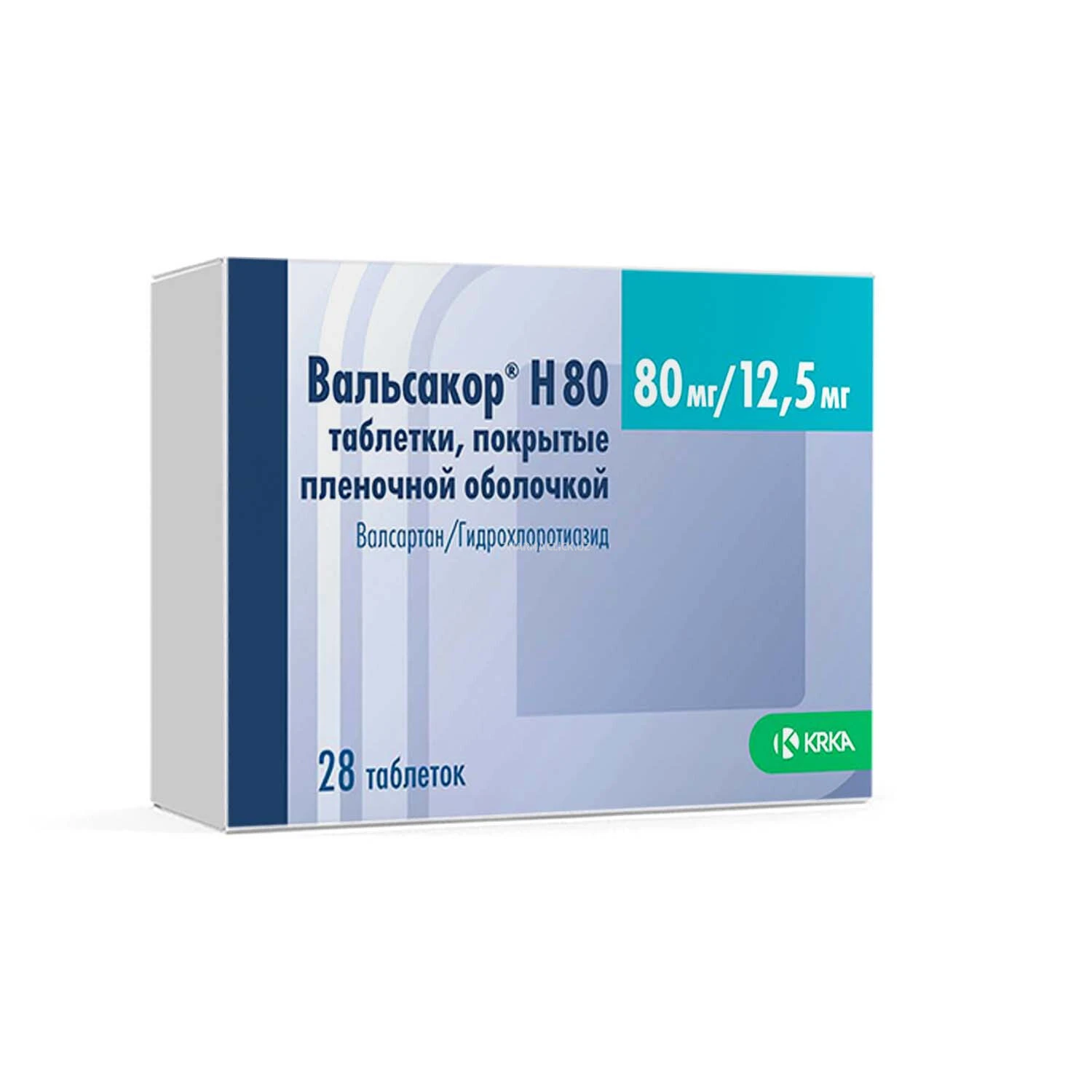 Вальсакор Н80 таб. 80мг/12,5мг №28