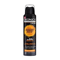 DEONICA FOR MEN Дезодорант ENERGY SHOT (Vegan Formula), 150 мл