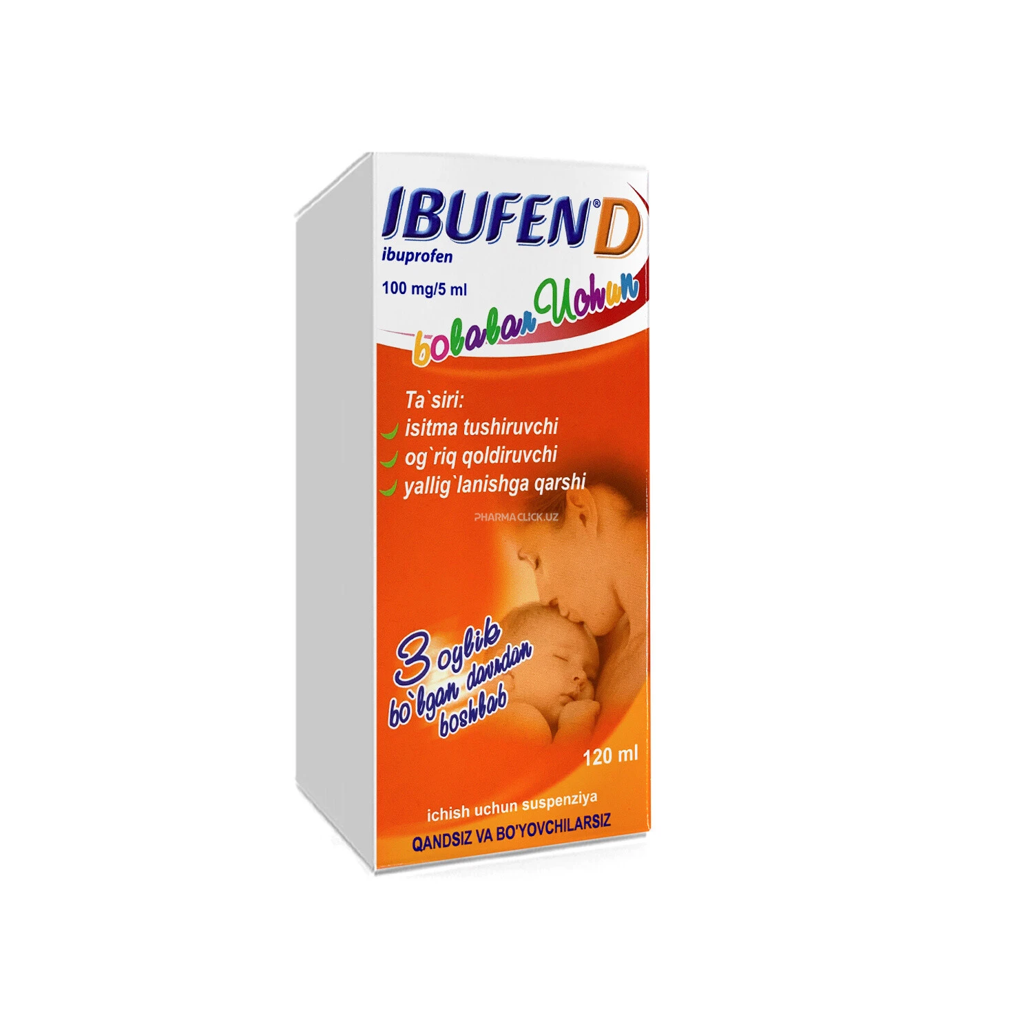 Ibufen D suspenziyasi 100 mg/5 ml shishada 120 ml