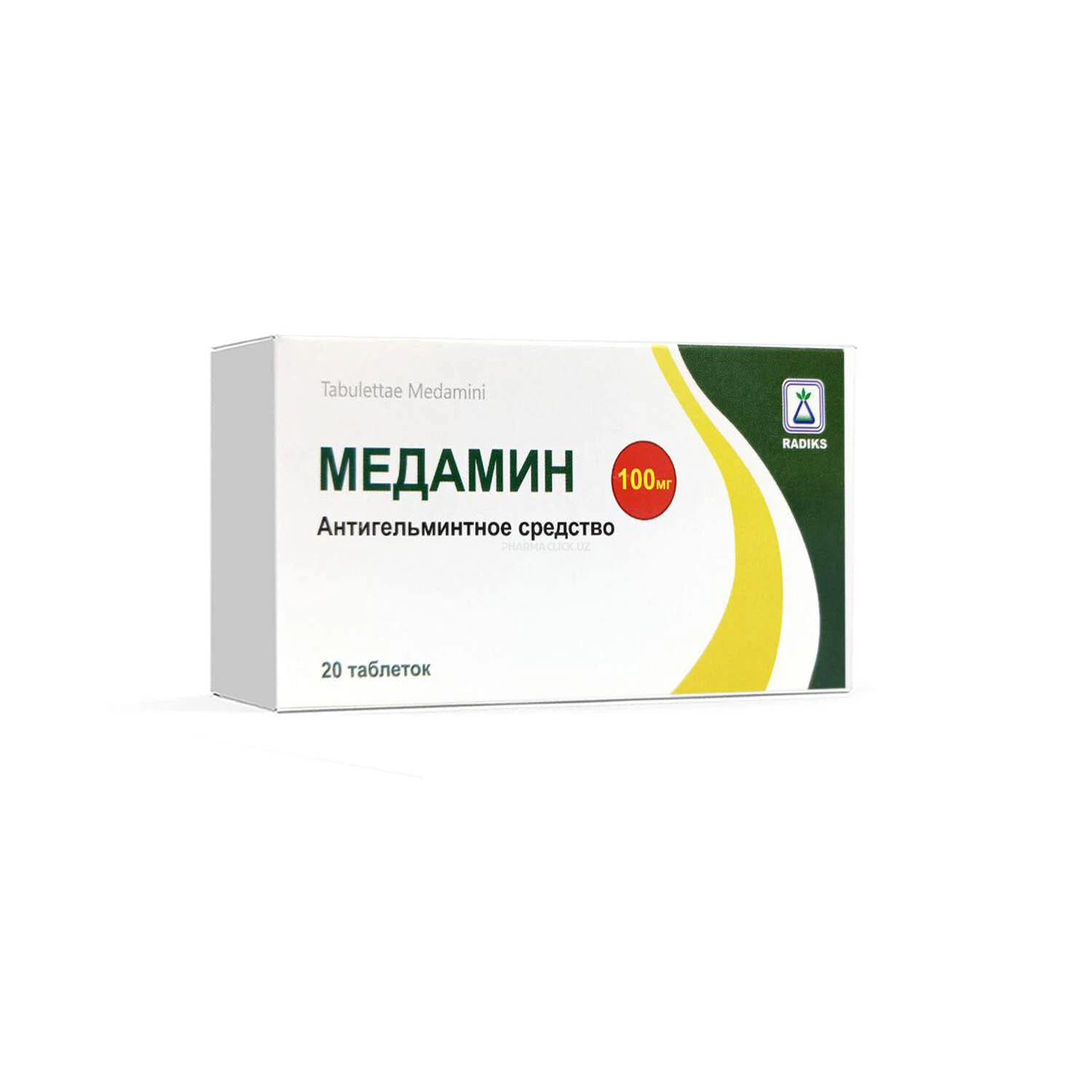 Медамин таб. 0,1г №20 Radiks Медамин таб. 0,1г №20 Radiks