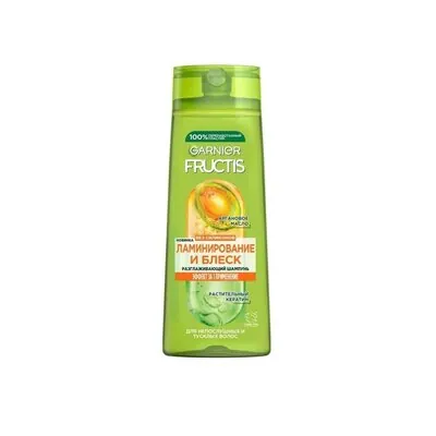 Шампунь для волос Garnier FRUCTIS Ламинирование и Блеск, 250 мл