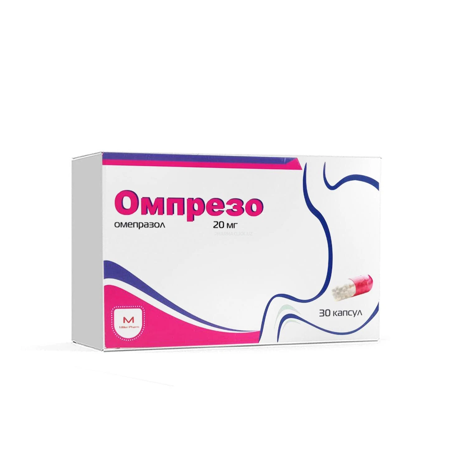 Омпрезо капсулы 20мг №30 (Омепразол)