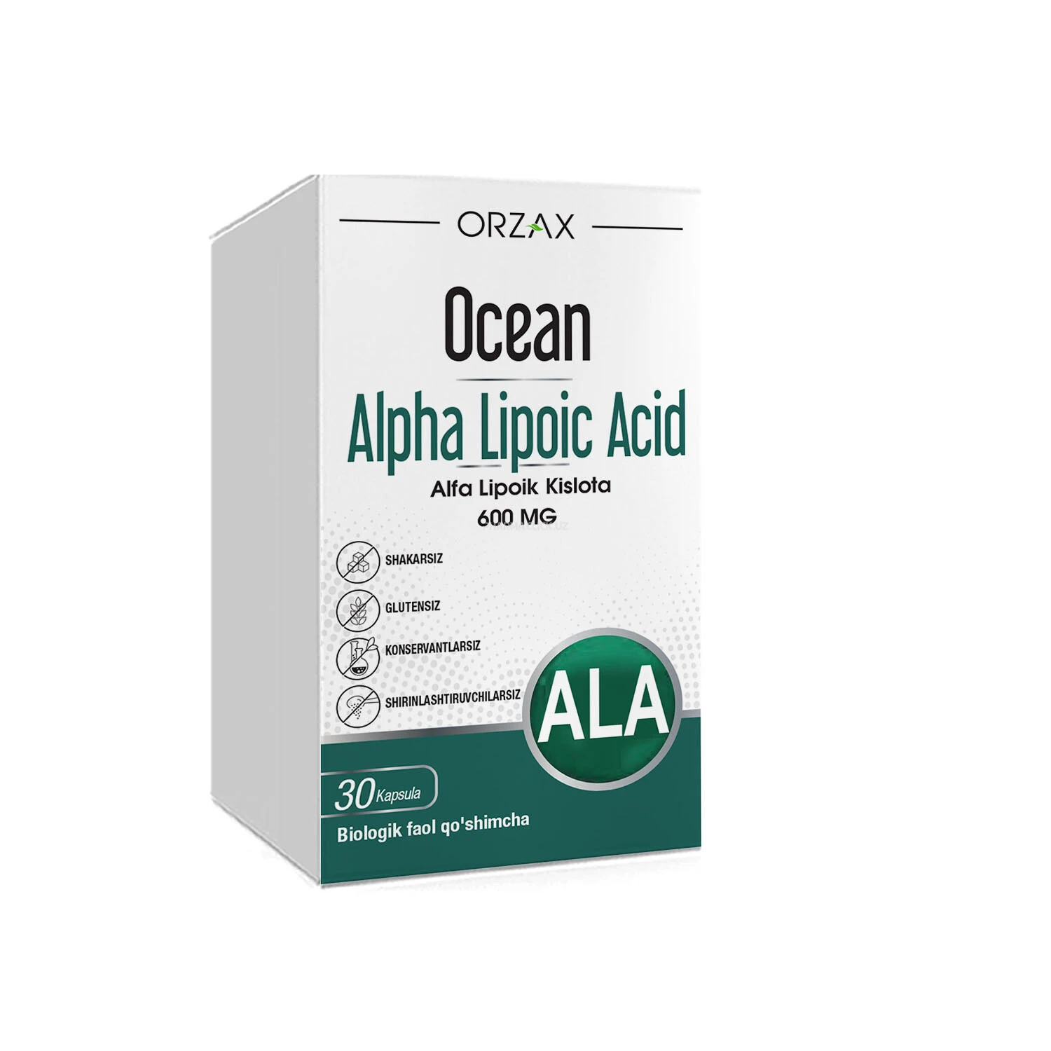 БАД Ocean Альфа-Липоевая кислота 600 мг №30 в капсулах