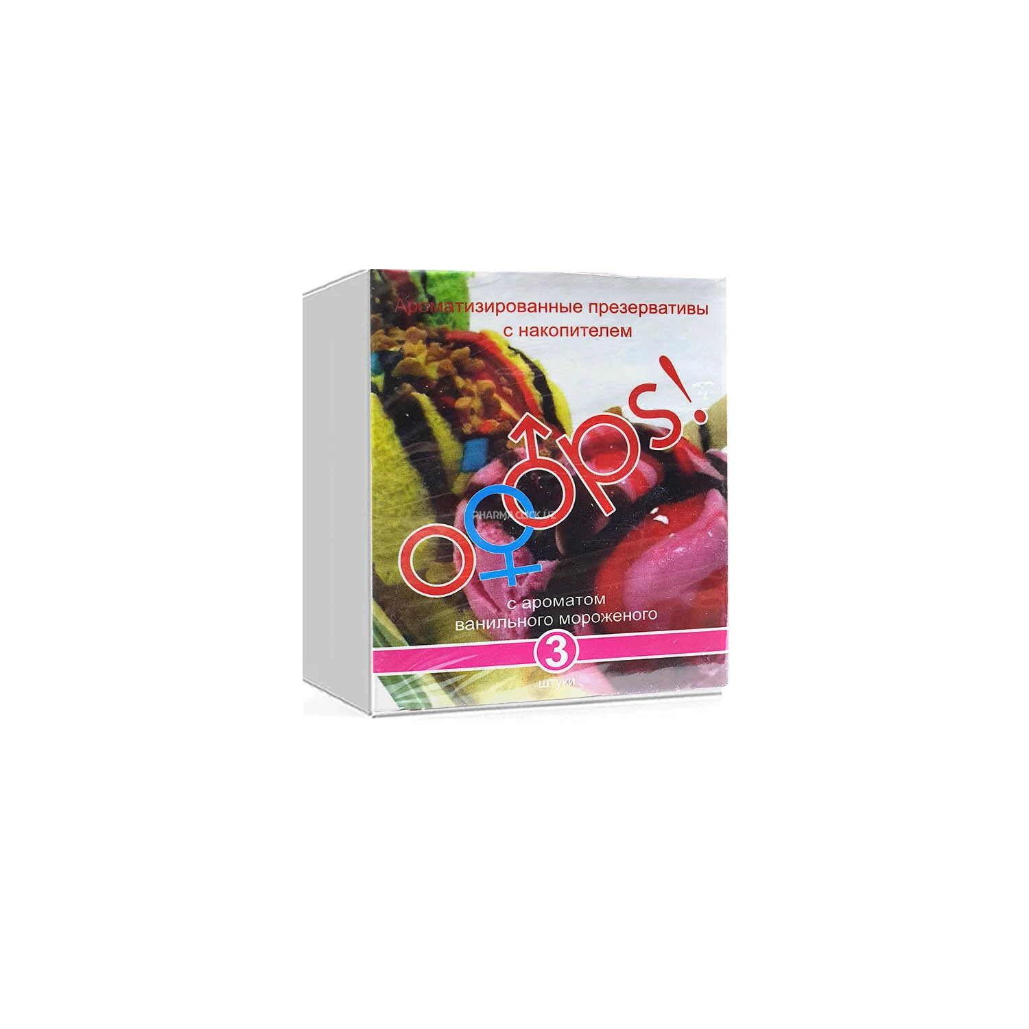 Презервативы OOOPS №3 с ароматом ванильного мороженого