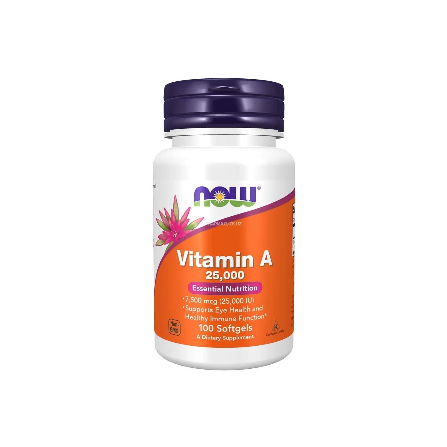 NOW Foods A vitamini 25000, 100 kapsula