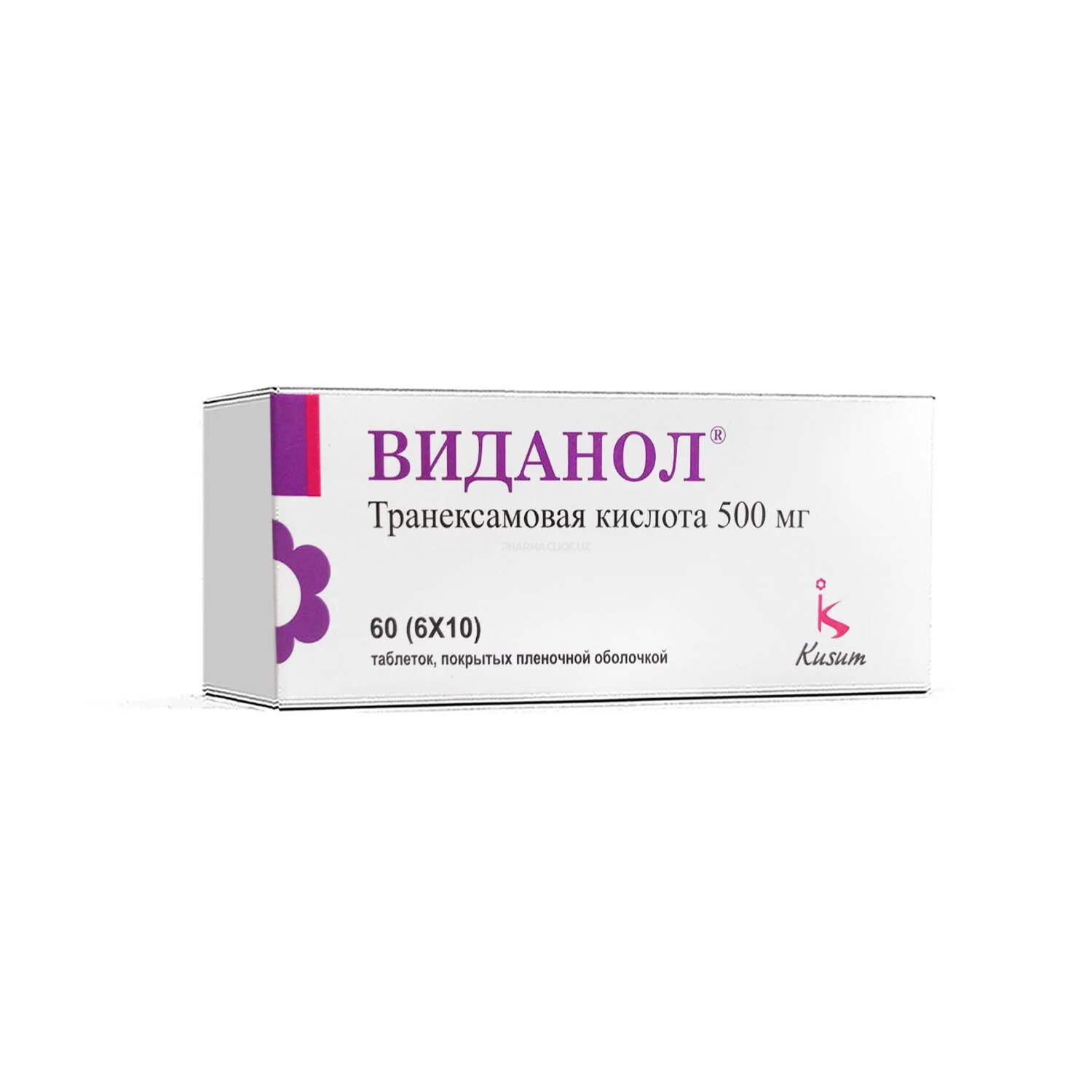 Vidanol tabletkalar plyonka qobiq bilan qoplangan 500 mg№60