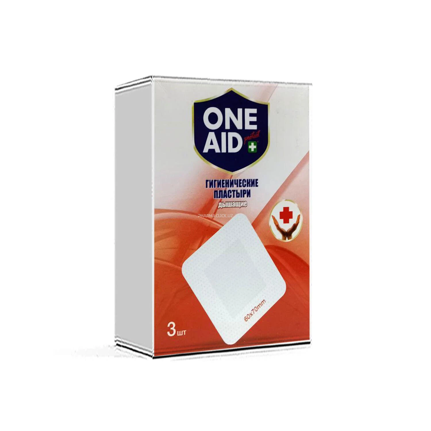 Пластырь гиг. на нетканной основе ONE AID 60мм*70мм №3