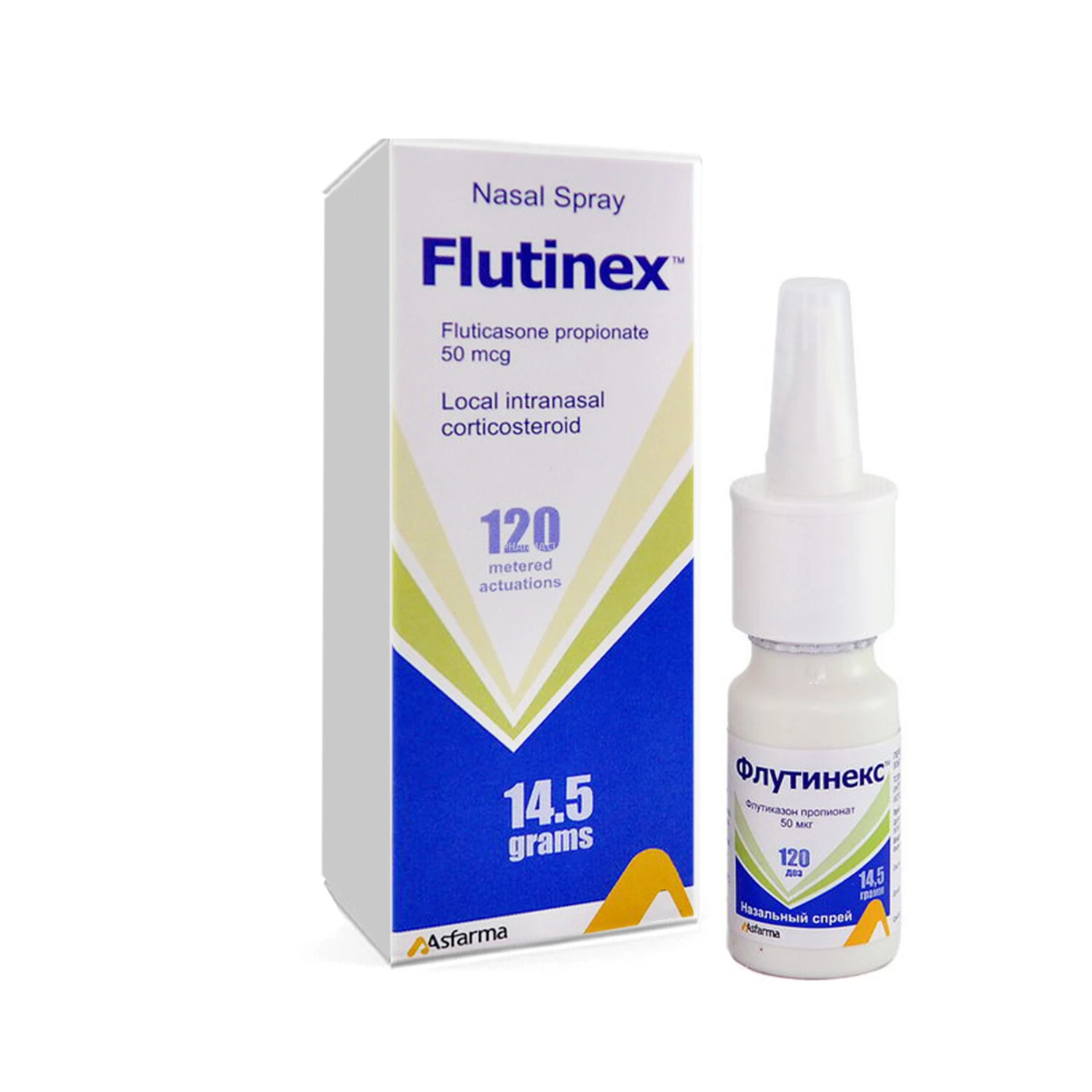 Флутинекс наз. спрей 50 мкг/доза  14,5 г  120 доз №1 Флутинекс наз. спрей 50 мкг/доза  14,5 г  120 доз №1