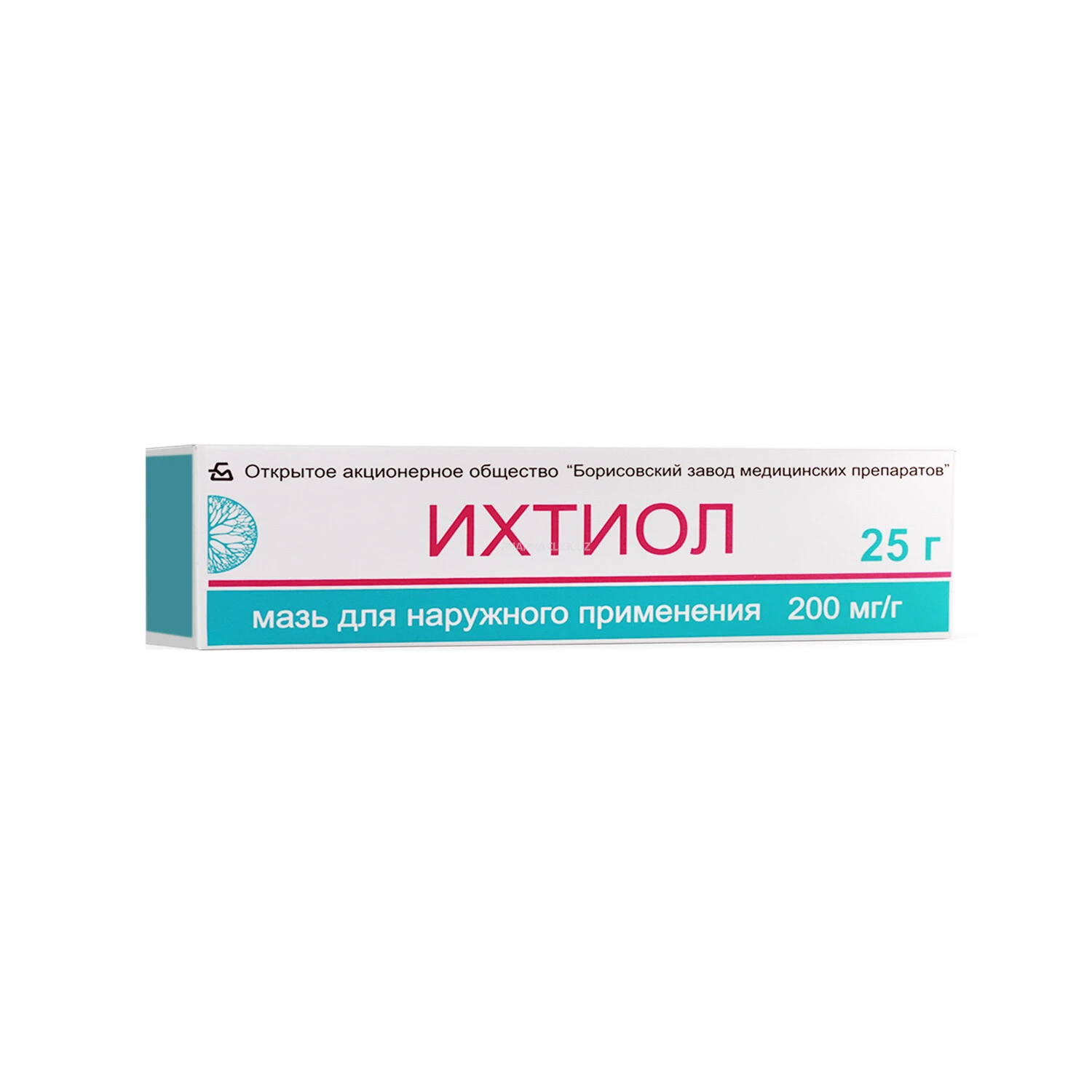 Tashqi foydalanish uchun ichthyol malhami 20% 25 g Borisovskiy