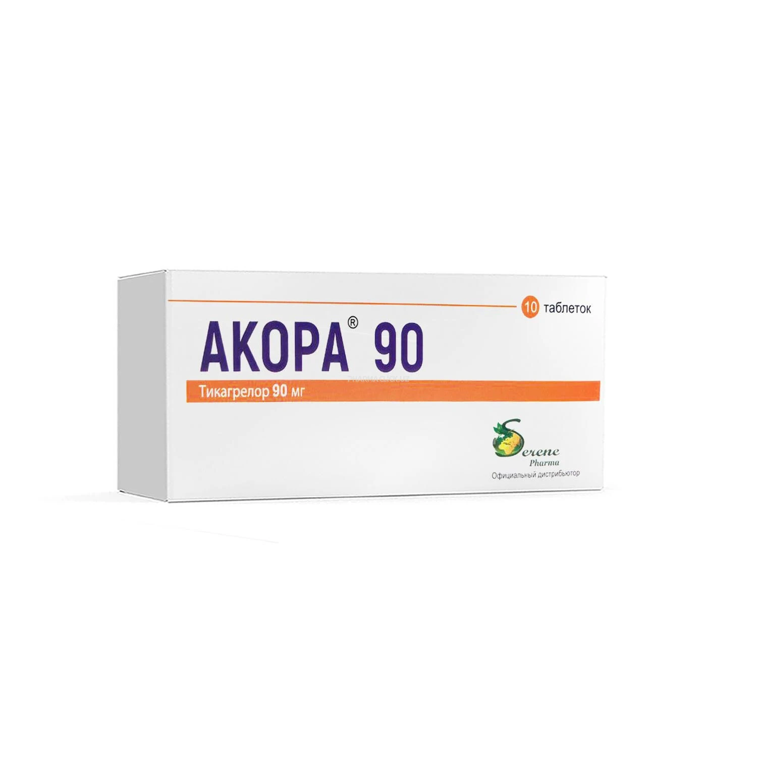 Акора таблетки 90мг №10