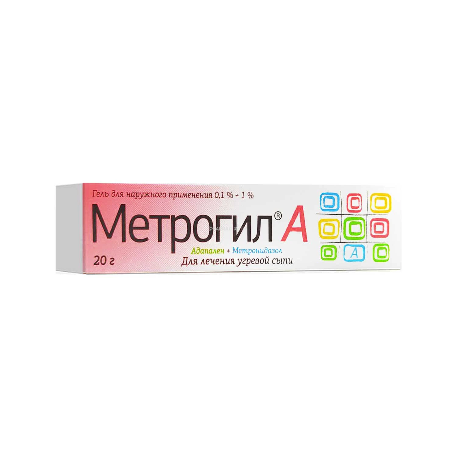 Метрогил А гель наруж. 0,1%+1% 20г
