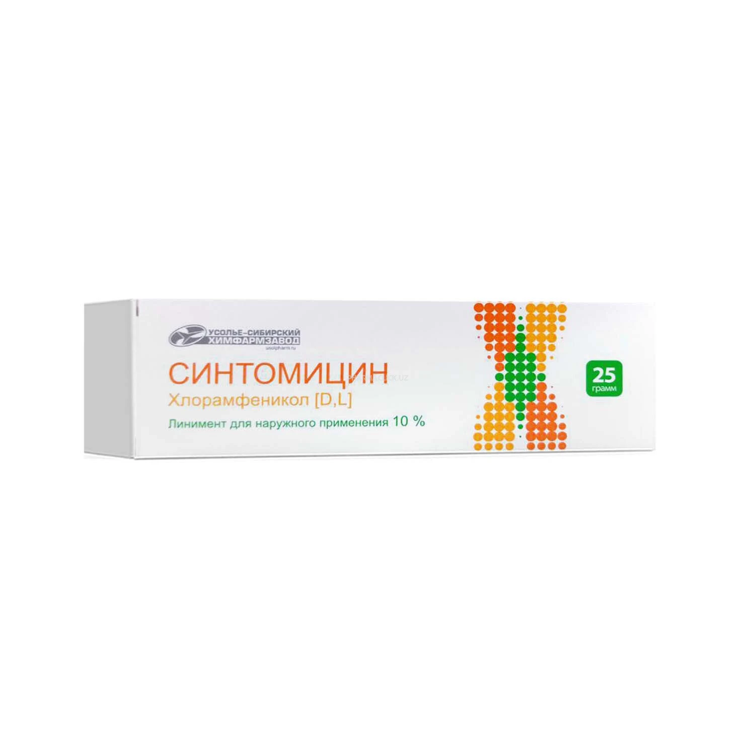 Синтомицина линимент 10% 25г (Усолье)