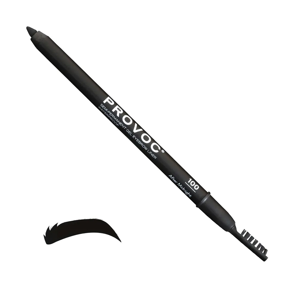 Гелевый карандаш для бровей Provoc Eye Brow Liner, 100 After Midnight