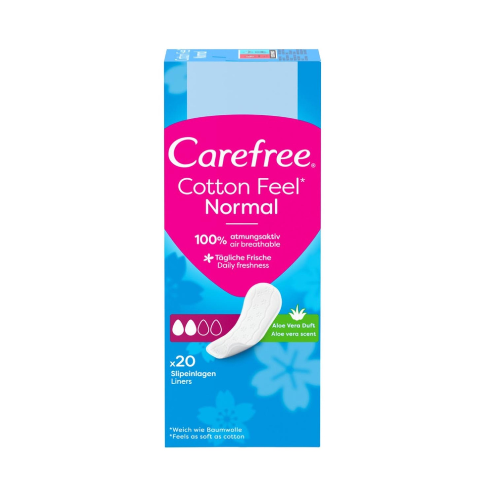 Ежедневные гигиенические прокладки Carefree алоэ воздухопроницаемые 20 шт