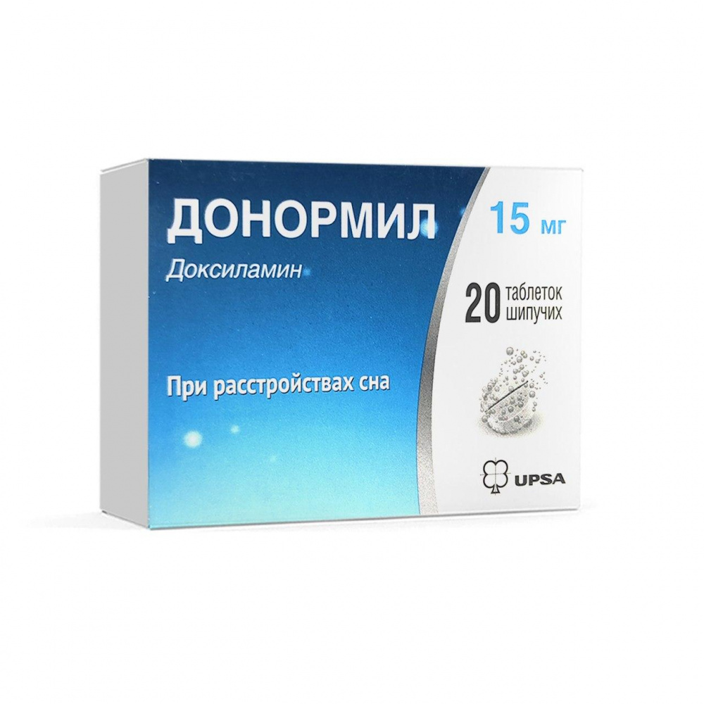 Донормил таб. шипучие 15мг №20 - купить в Ташкенте онлайн по хорошей цене |  PharmaClick
