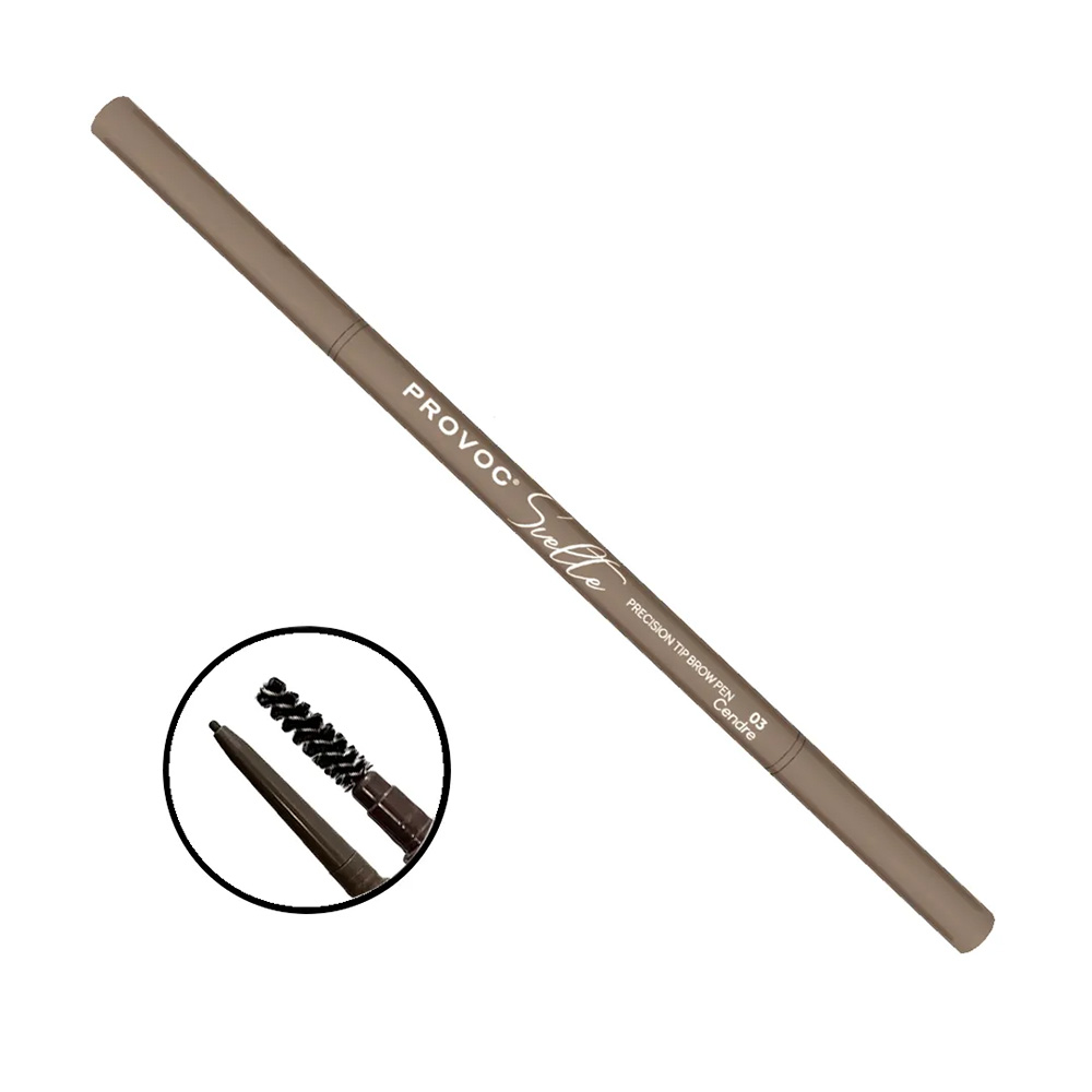 Ультратонкий карандаш для бровей Provoc SVELTE Precision Tip brow pen, 02 Clair