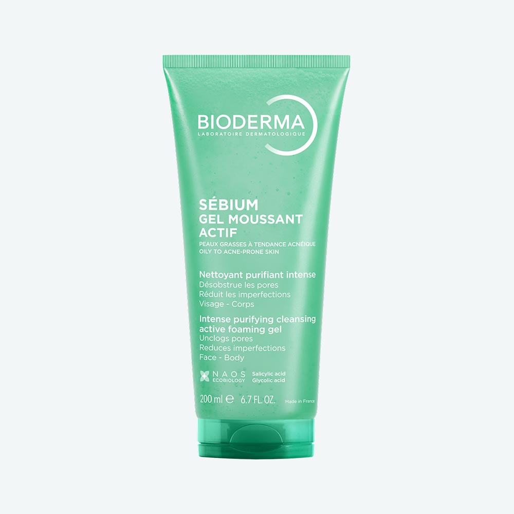 Очищающий гель Sebium Gel Moussant Actif, Bioderma,  200 мл
