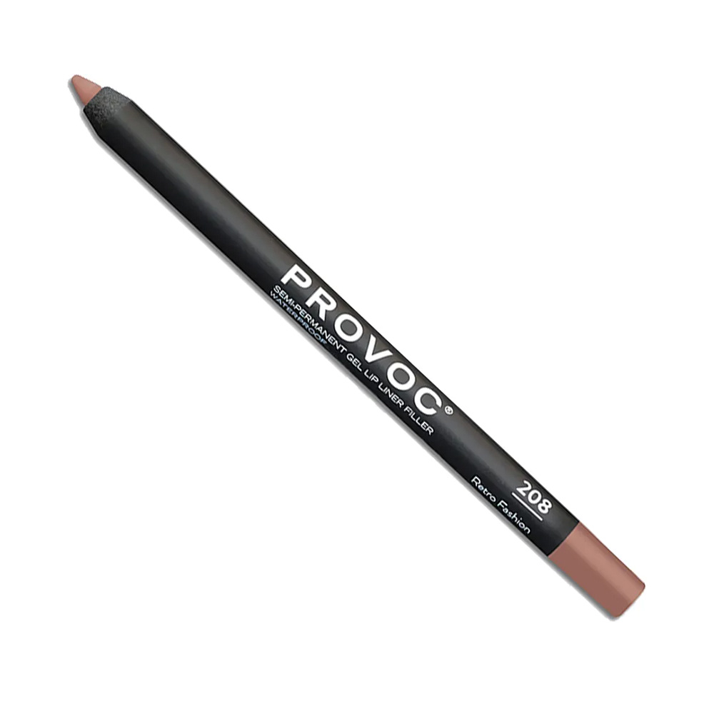 Гелевый карандаш для губ Provoc Gel Lip Liner, оттенок 208 Retro Fashion