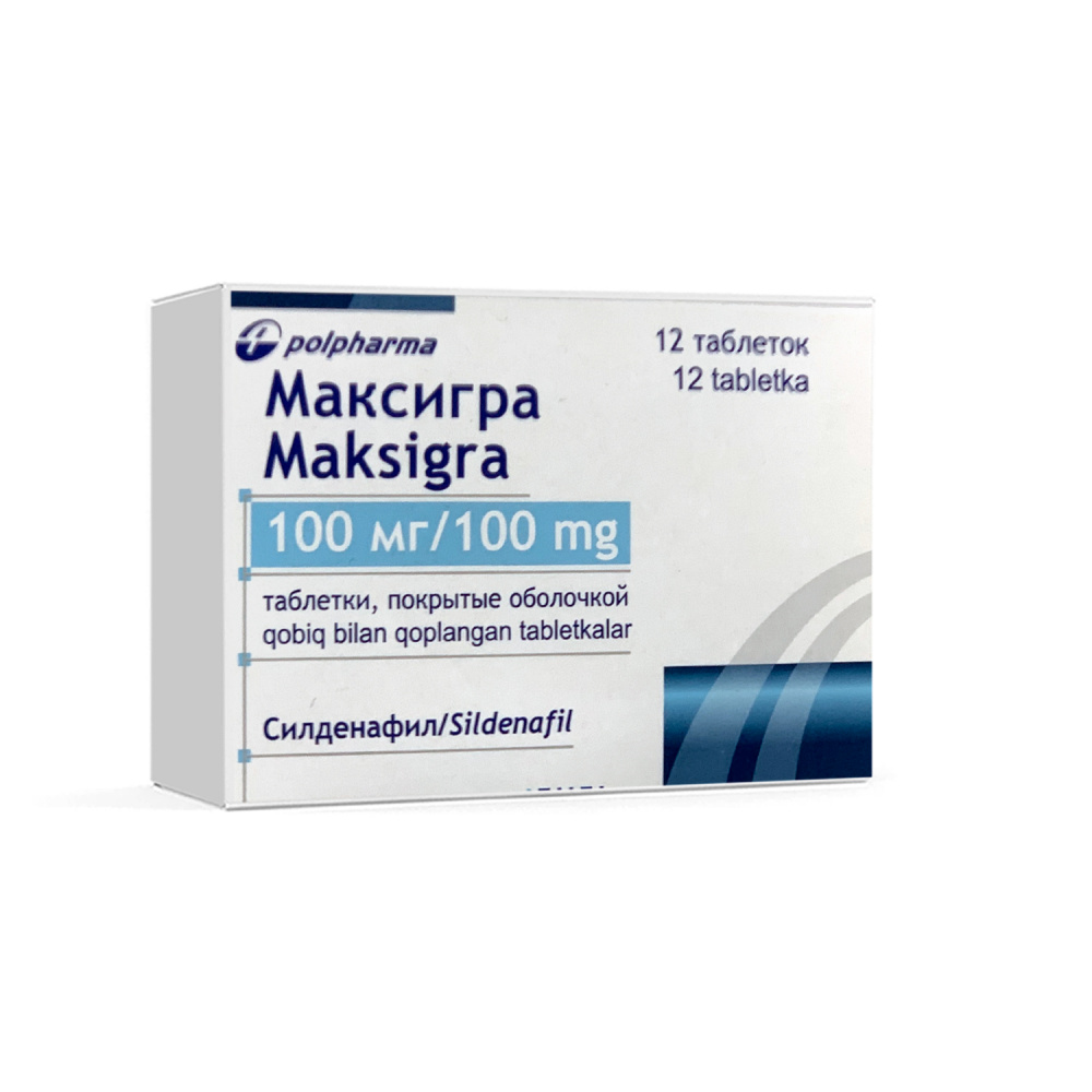 Максигра 100 мг №12: инструкция по применению, цена, купить в Ташкенте |  PharmaClick