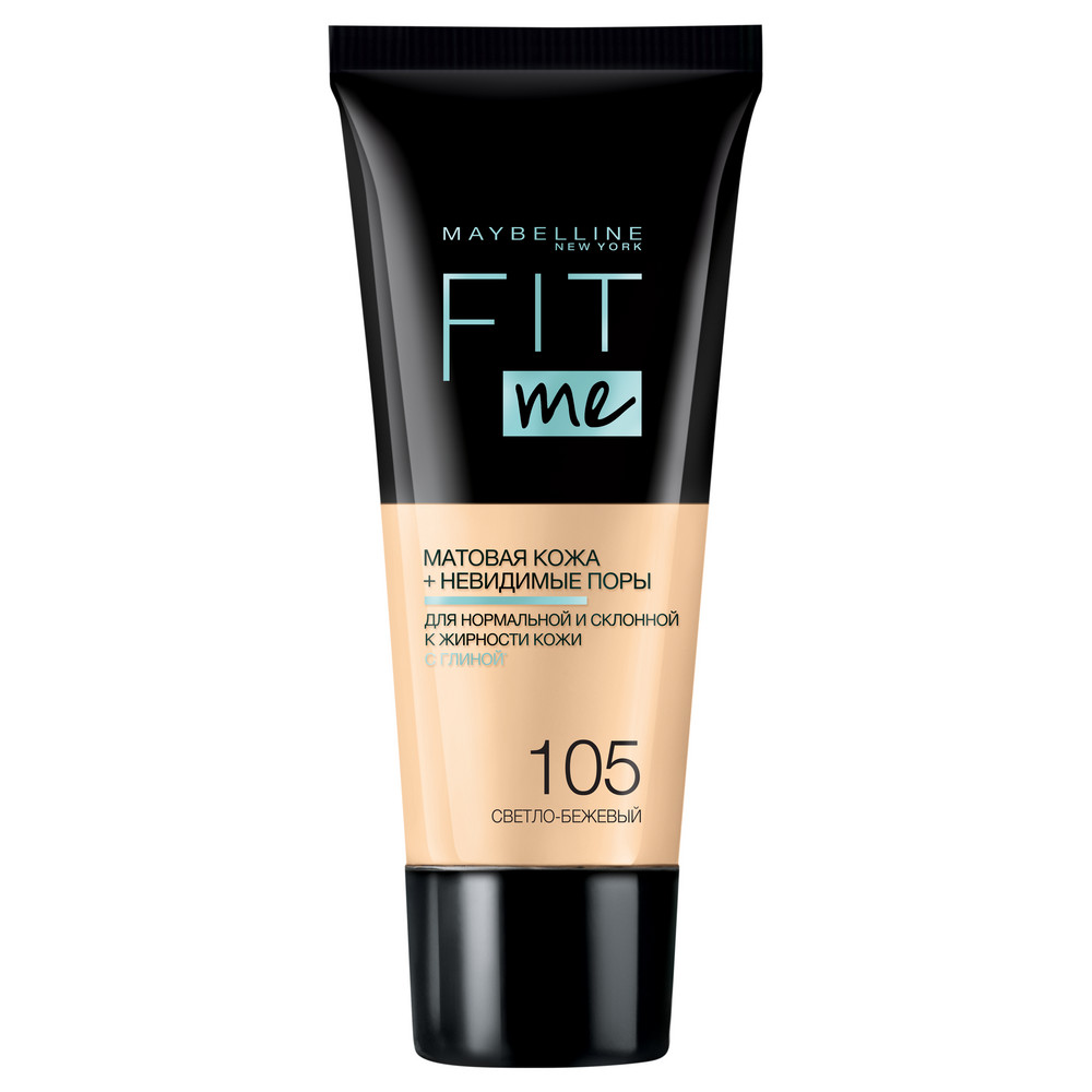 Тональный крем для лица Fit Me оттенок 105 светло-бежевый, 30 мл