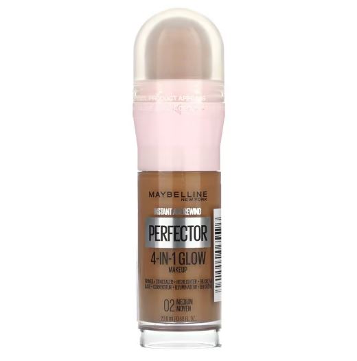 Тональное средство Maybelline New York 4-в-1 «Instant Perfector Glow», оттенок 02 Medium moyen