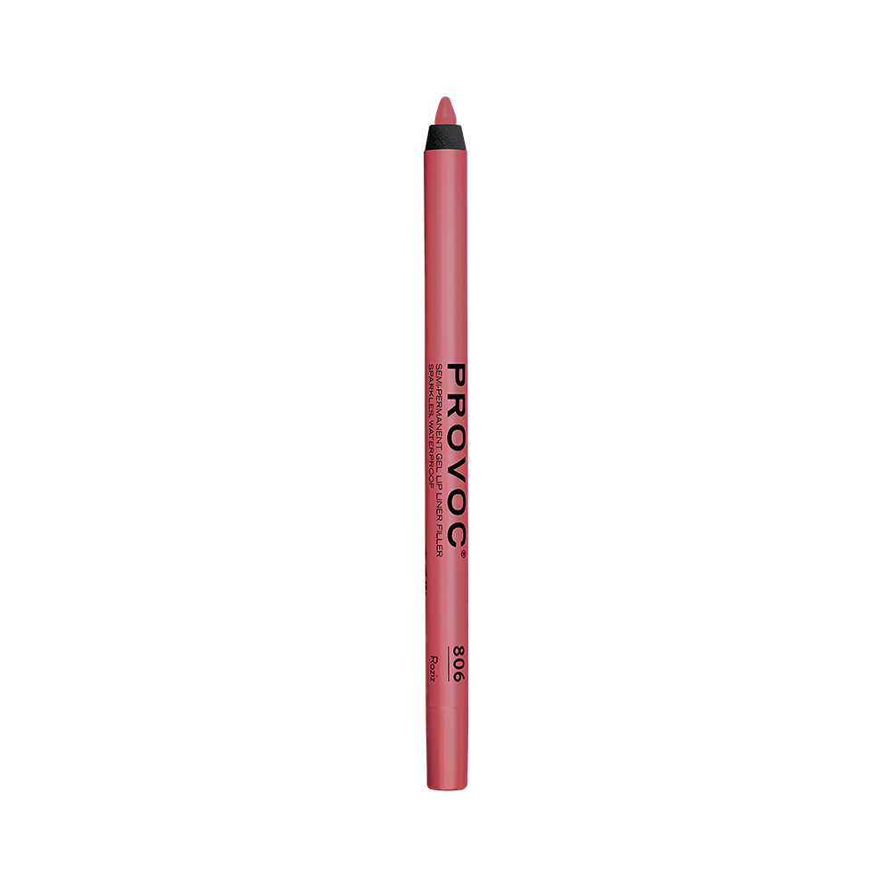 Гелевый карандаш для губ Provoc Gel Lip Liner, оттенок 806 Roziz