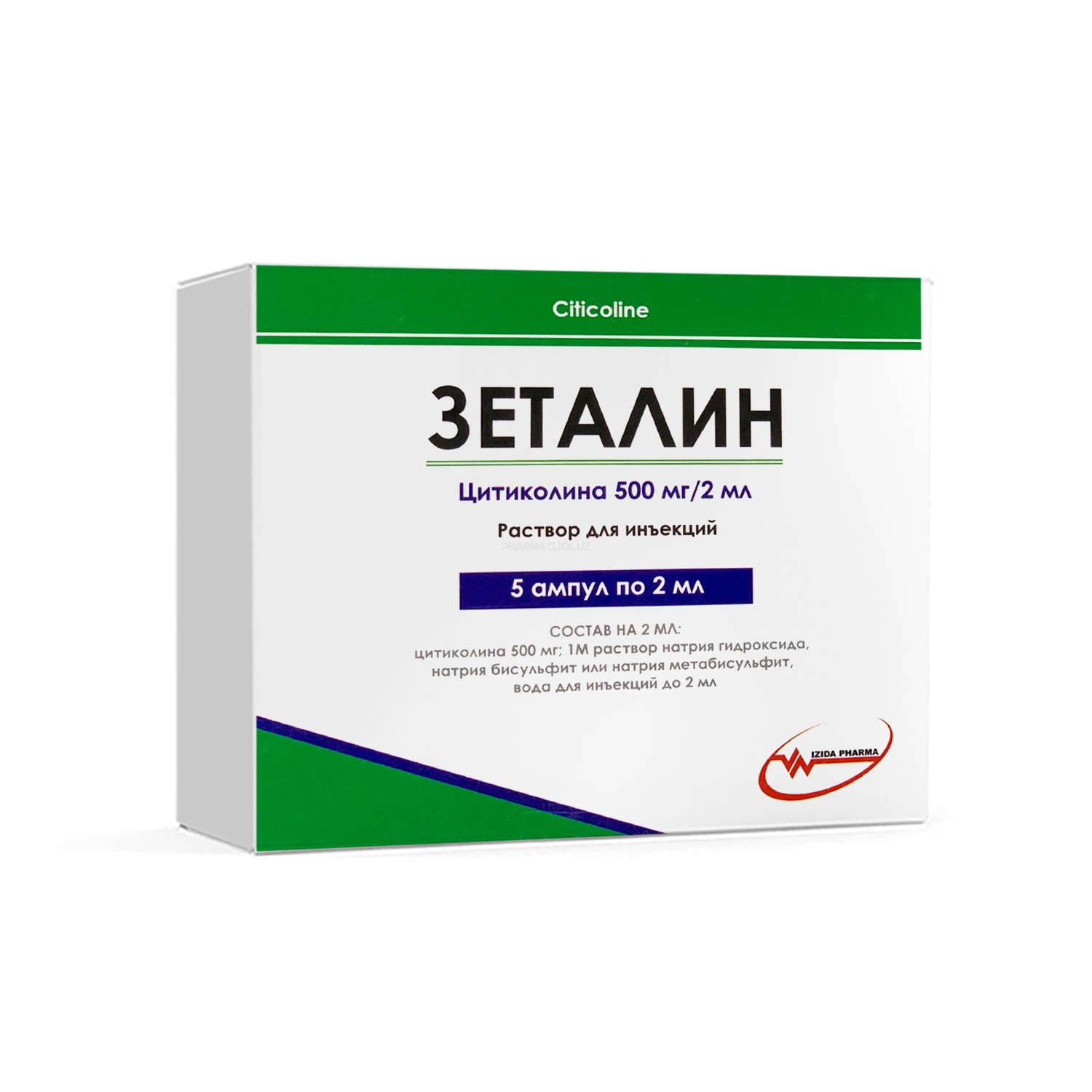 Zetalin in'ektsiya uchun eritma 500 mg/ 2 ml №5