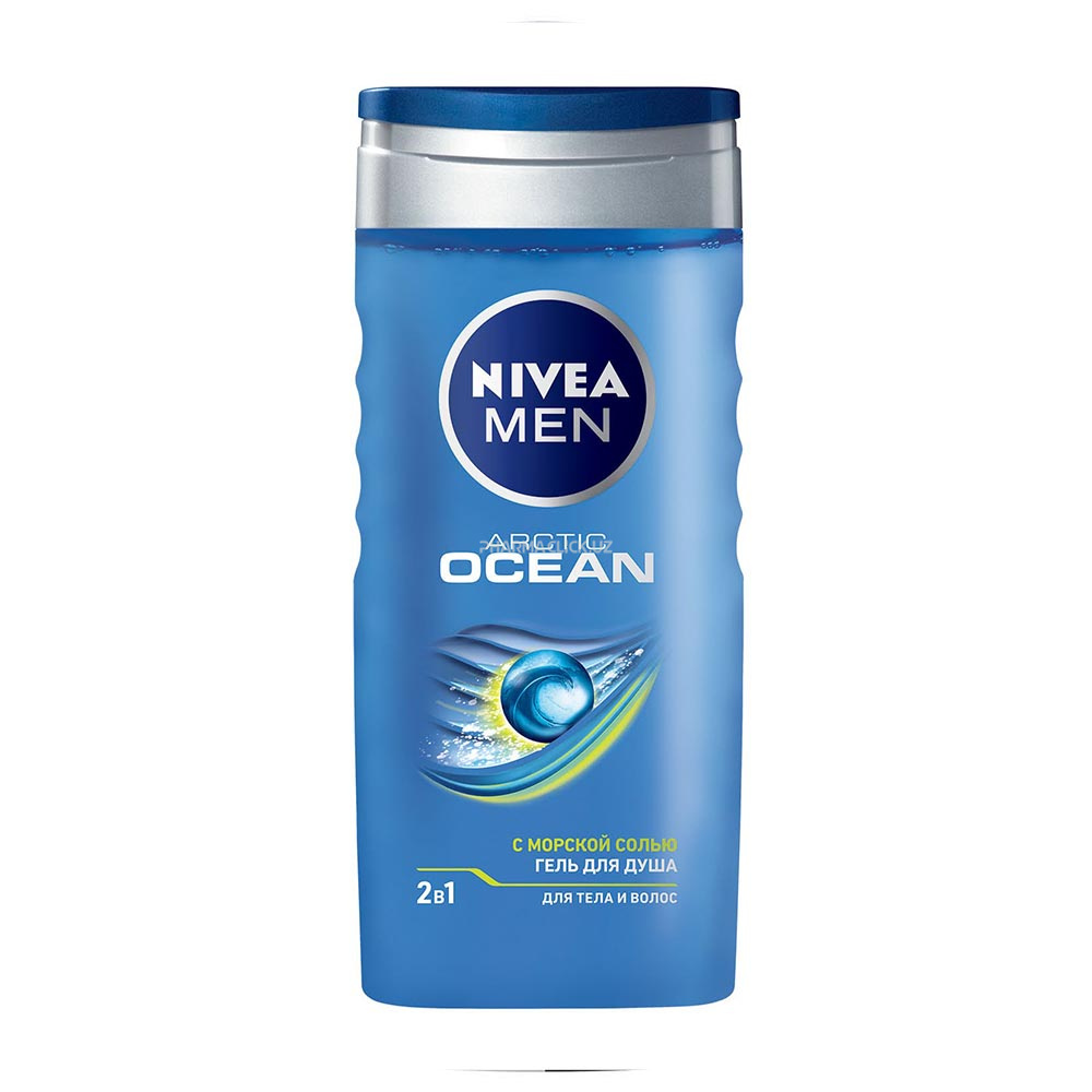 Гель для душа Nivea Men 2в1 Nivea Men Arctic Ocean для тела и волос с морской солью 250мл