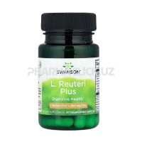 Swanson, L. Reuteri Plus, лактобактерии реутери, 30 веганских капсул