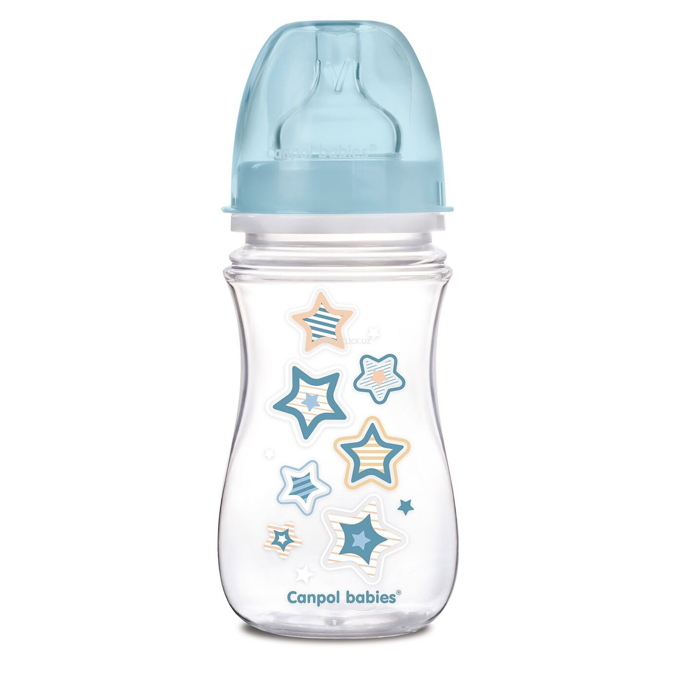 Антиколиковая бутылочка с широким горлышком Easy Start - Newborn baby Голубые звезды 240мл