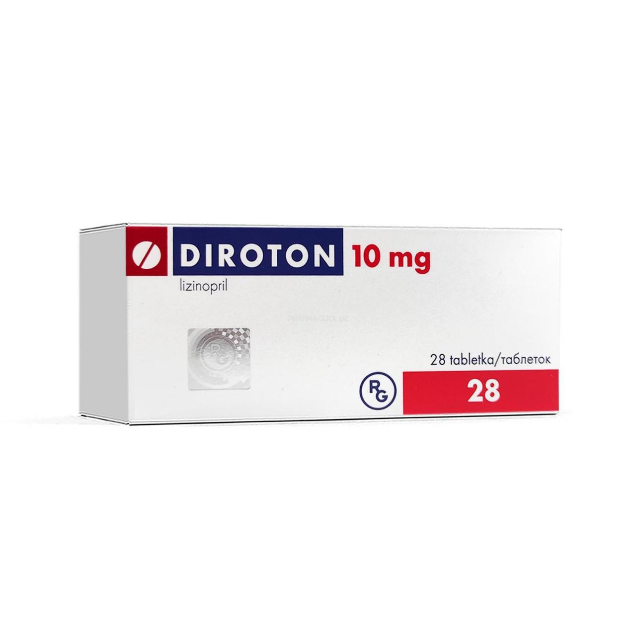 Диротон 10 мг № 28