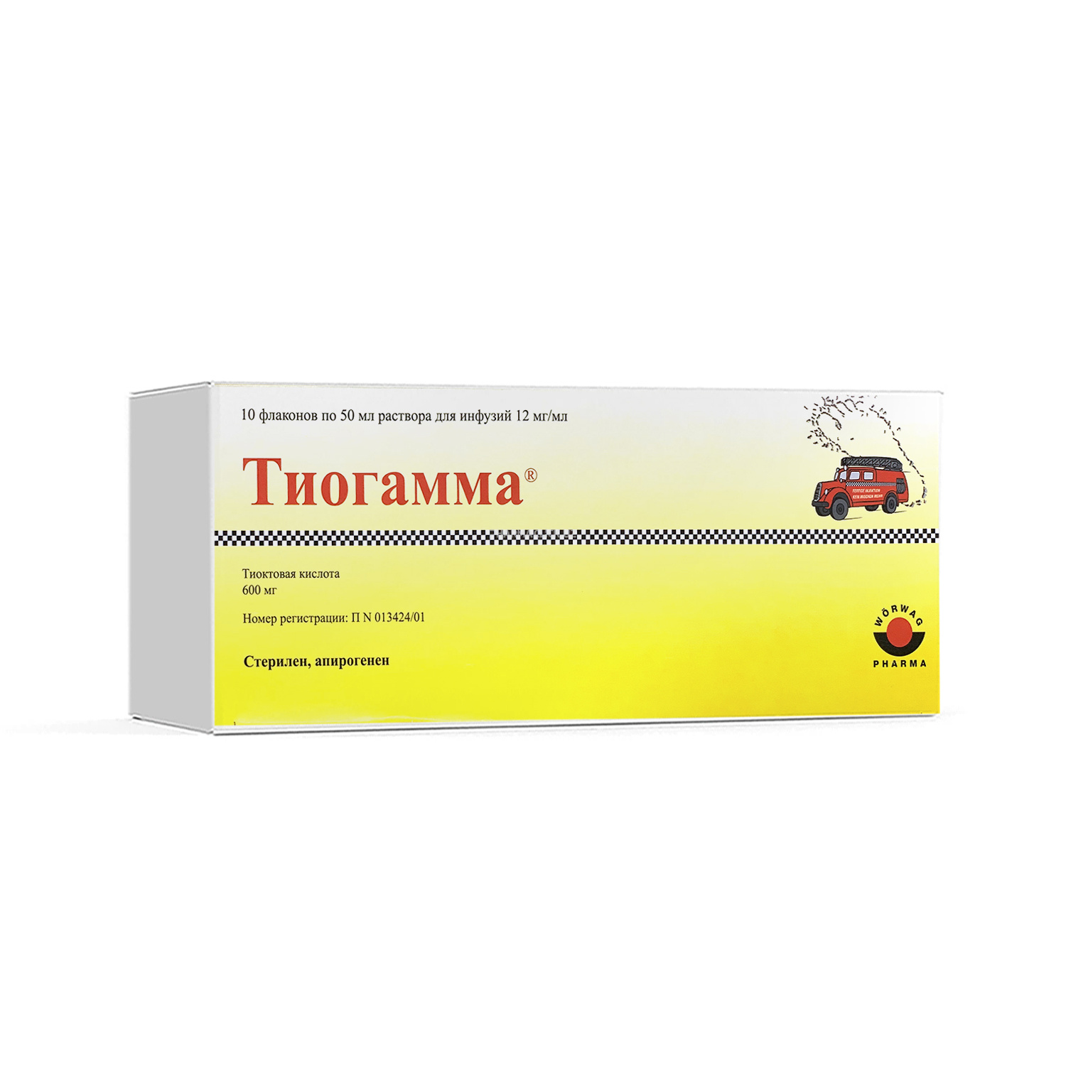 Tiogamma 12mg/ml infuziya uchun eritma 50ml №10