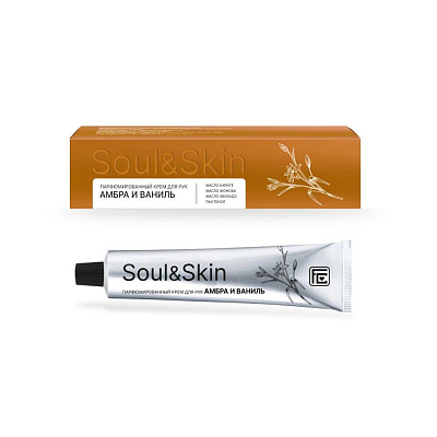 Soul&Skin parfyumeriya qo'l kremi Ambergris va Vanilla Family Cosmetics 65ml