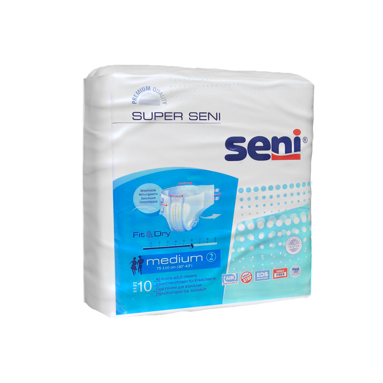 Подгузники дышащие для взрослых товарного Super Seni Air Medium по 10шт