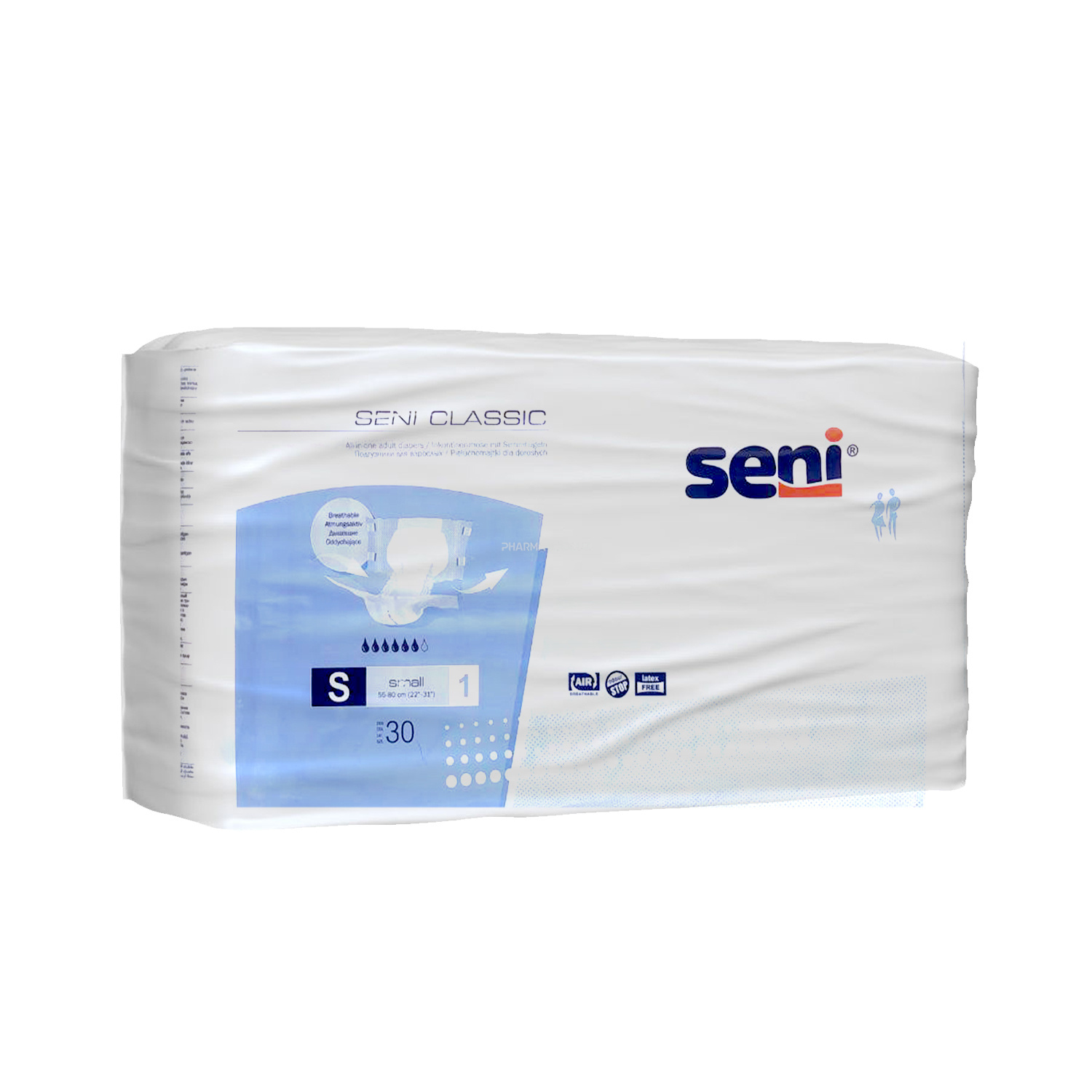 Подгузники для взрослых SENI CLASSIC, размер SMALL по 30 шт. в п/уп.