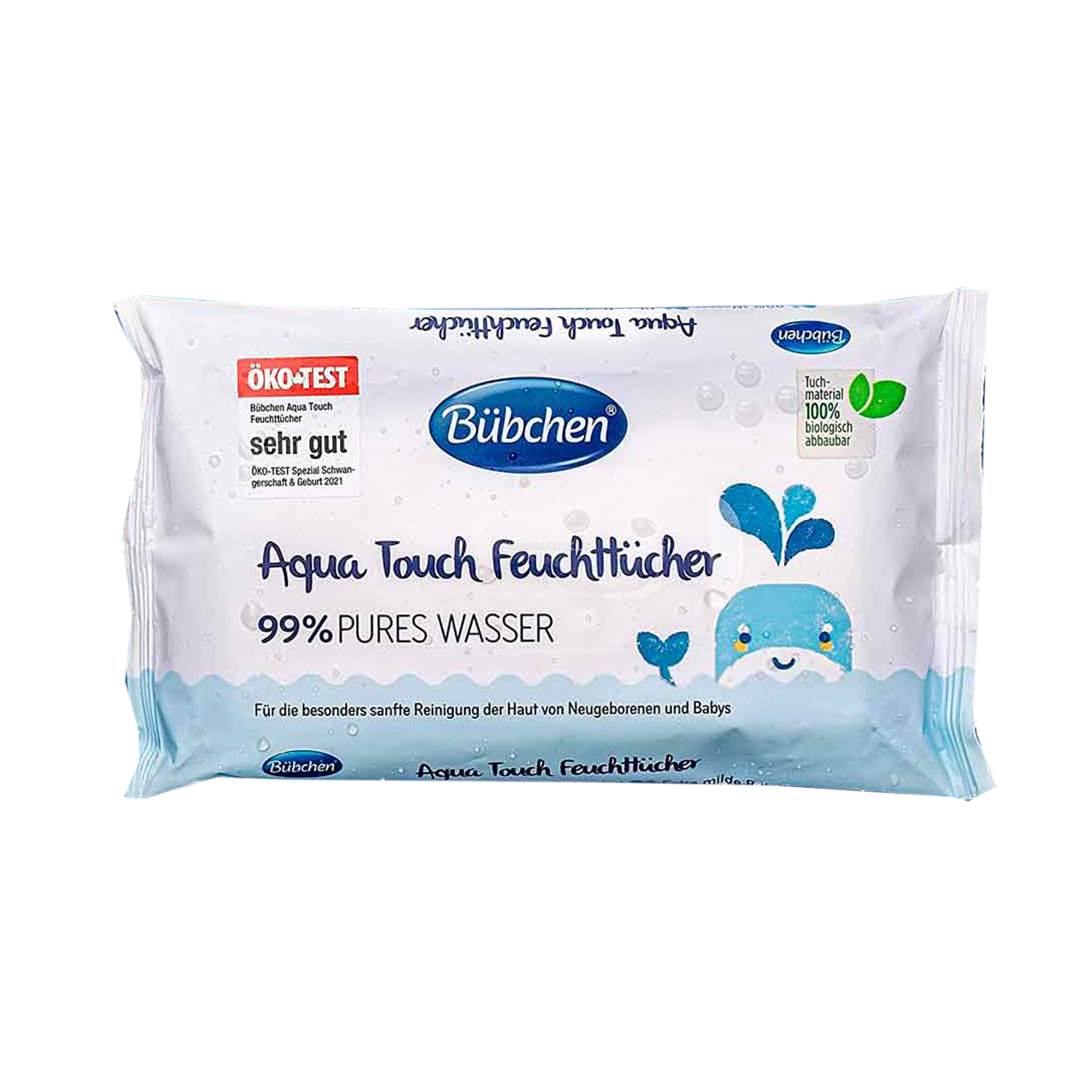 BUBCHEN Aqua touch bolalar nam salfetkalari 48 dona