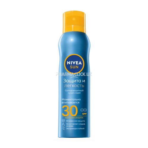 Nivea Солнцезащитный сухой спрей Защита и Легкость SPF30 200 ml