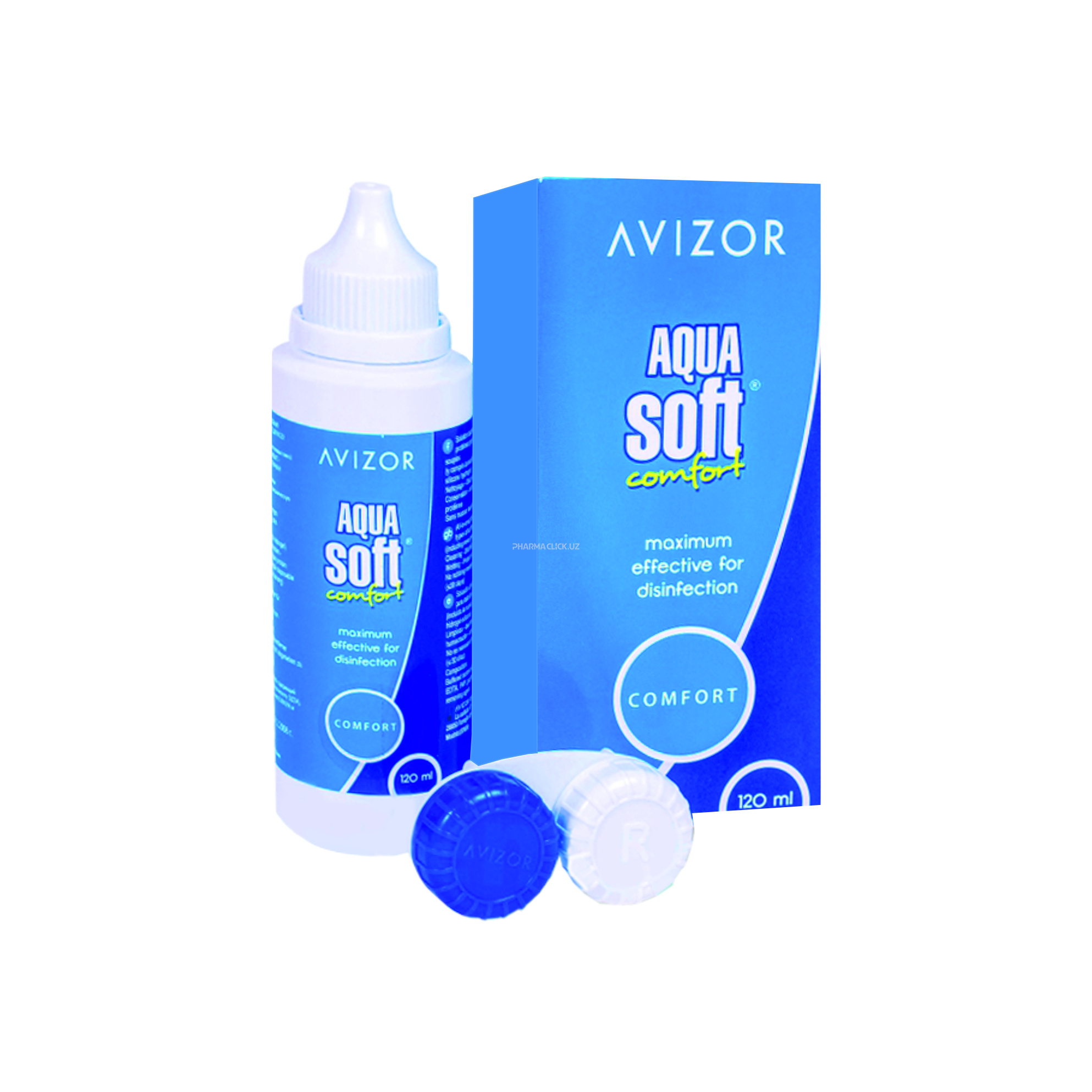 Раствор универсальный AVIZOR Aquasoft Comfort  для всех типов мягких контактных линз во флаконе, 120