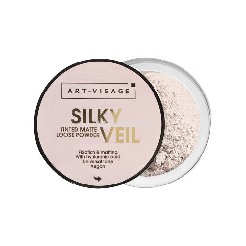 Рассыпчатая пудра для лица Art-Visage SILKY VEIL, оттенок 302 Матирующая телесная