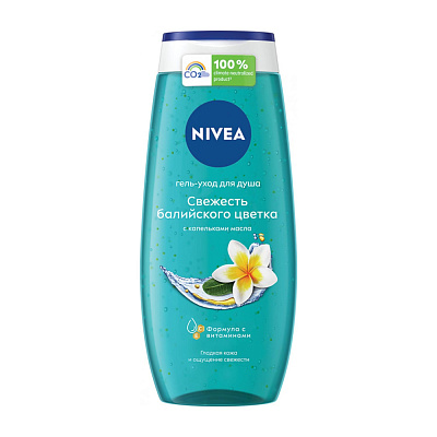 Dush uchun gel Nivea Свежесть Балийского цветка с капельками масла, 250 мл