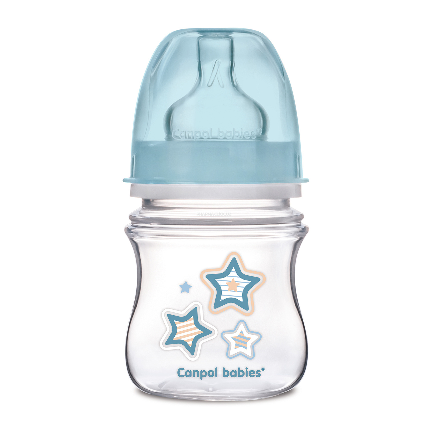 Антиколиковая бутылочка с широким горлышком Easy Start - Newborn baby Голубые звезды 120мл