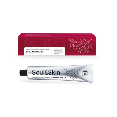 Soul & Skin parfyumeriya qo'l kremi Gilos va Atirgul 65 ml