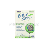 Стевия, BetterStevia, Now Foods, подсластитель с нулевой калорийностью, органик, 75 пакетов, 75 г