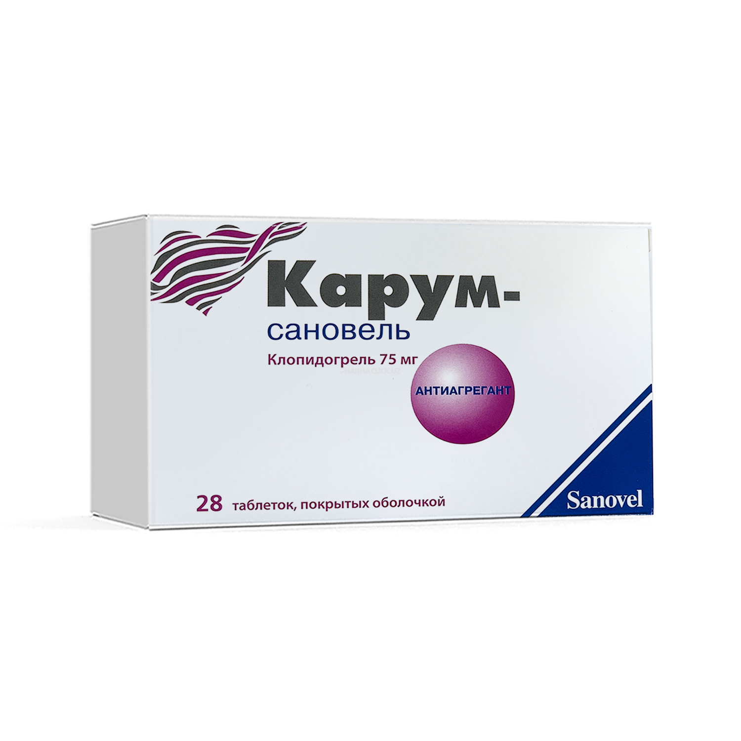 Karum-Sanovel tab. qobiq bilan qoplangan 75 mg №28