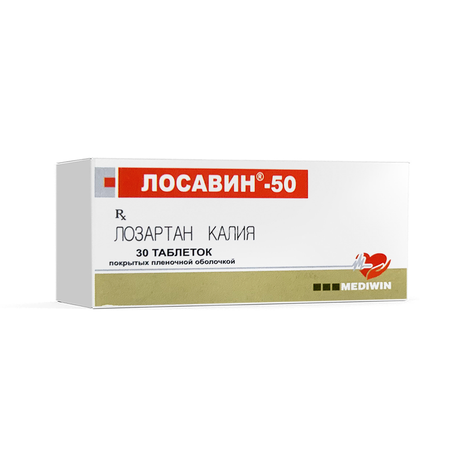 Losavin - 50 tab. qobiq bilan qoplangan 50 mg №30