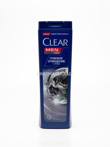 Шампунь Clear Мen Глубокое очищение с углем