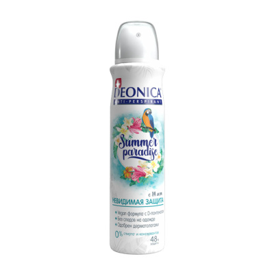DEONICA Deodorantlar va antiperspirantlar Summer Paradise, 150 мл.
