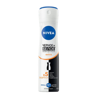 Deodorantlar va antiperspirantlar Nivea Черное и Белое, Невидимый Extra, 150 мл