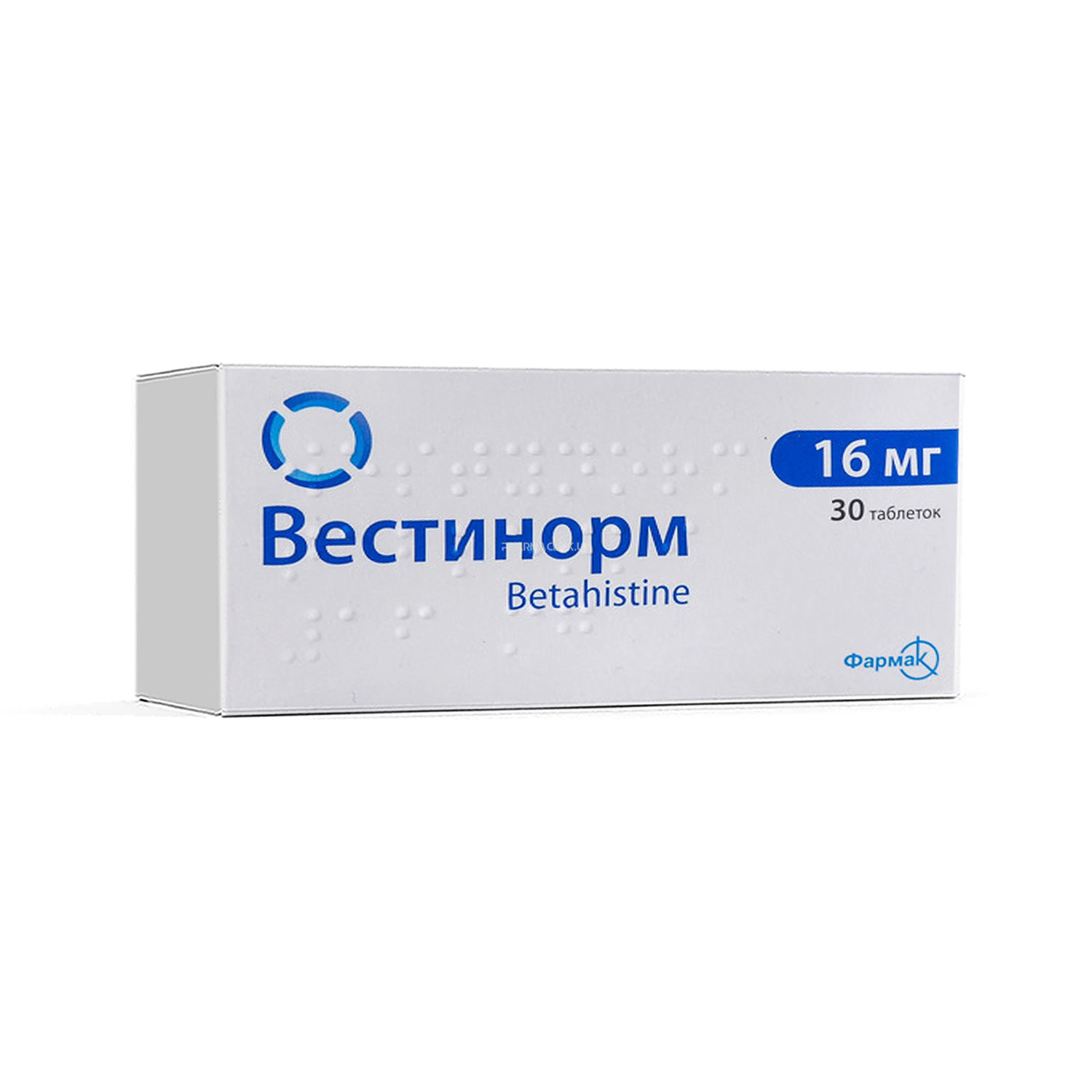 Vestinorm tab.16 mg №30