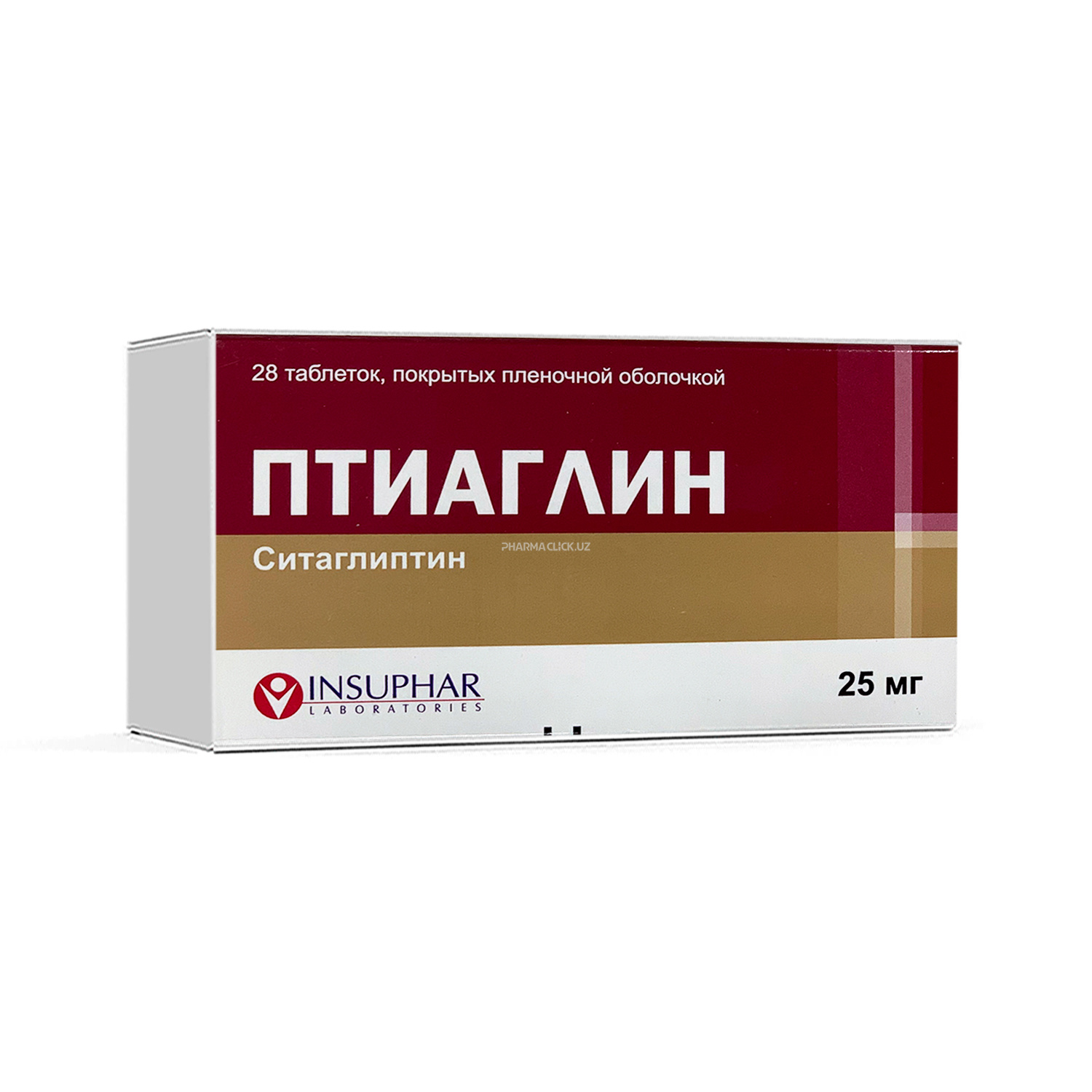 Ptiaglin tabletkalar 25mg №28